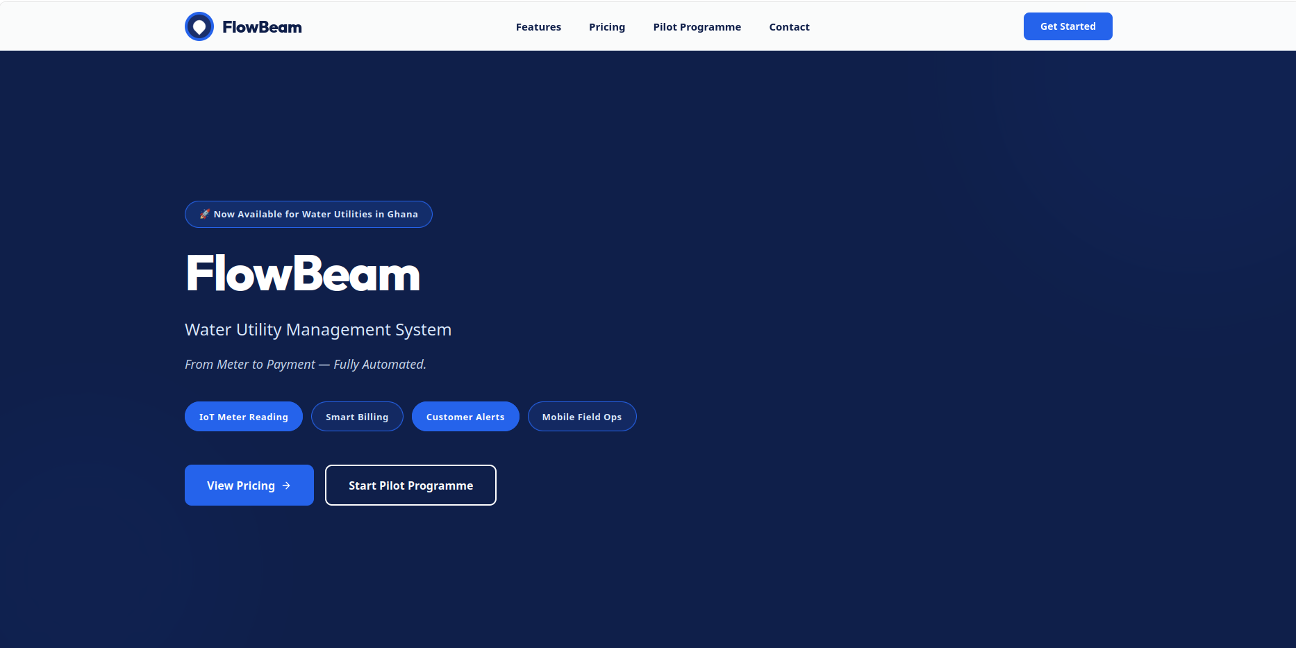 FlowBeam water utility management system